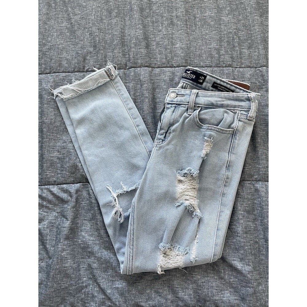 Hollister Light Blue Ripped Skinny Jeans-Size 1R, W-25, L-26
